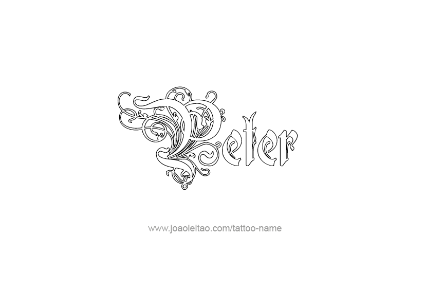 Tattoo Design  Name Peter   