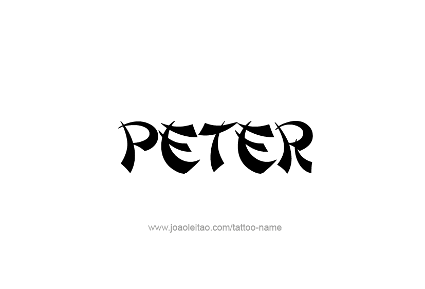 Tattoo Design  Name Peter