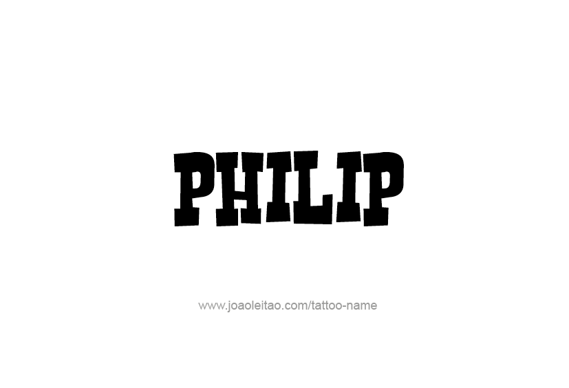 Tattoo Design  Name Philip   