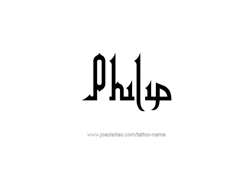 Tattoo Design  Name Philip   