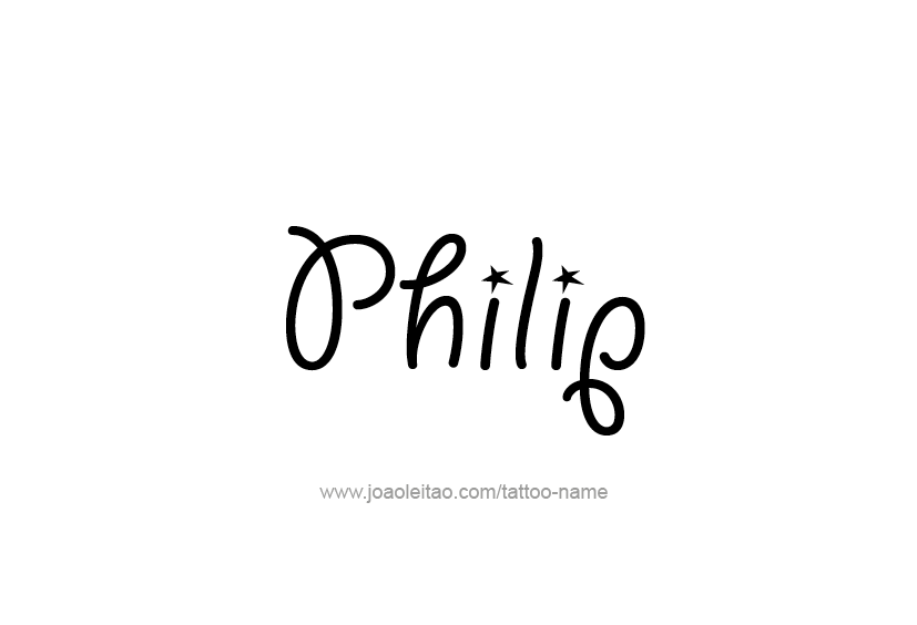 Tattoo Design  Name Philip   