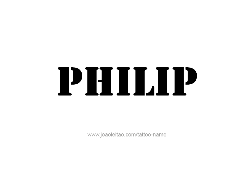 Tattoo Design  Name Philip   