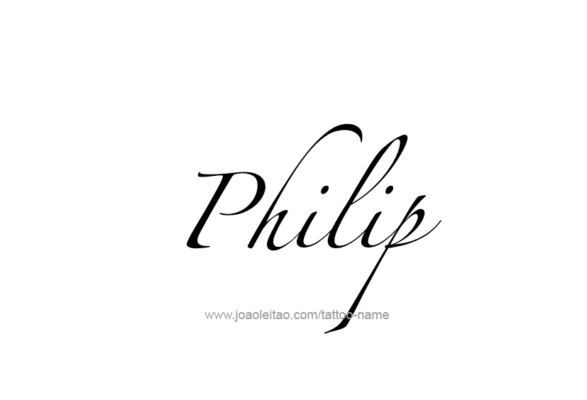 Tattoo Design  Name Philip   