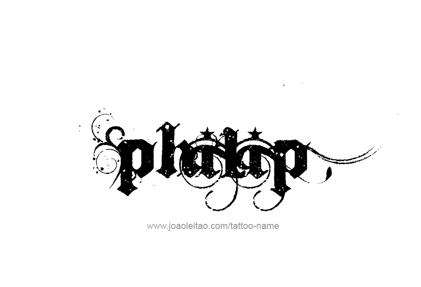 Tattoo Design  Name Philip   