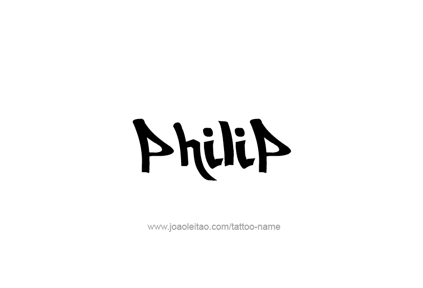 Tattoo Design  Name Philip   