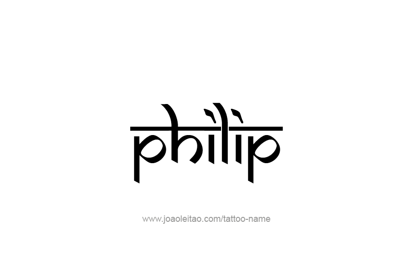 Tattoo Design  Name Philip   