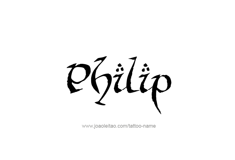 Tattoo Design  Name Philip   