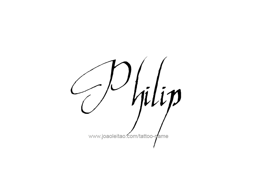 Tattoo Design  Name Philip   