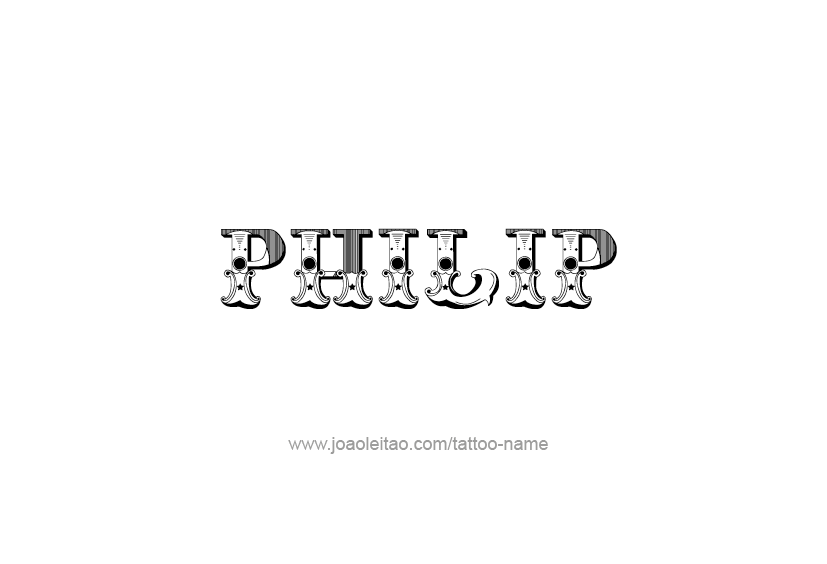 Tattoo Design  Name Philip   