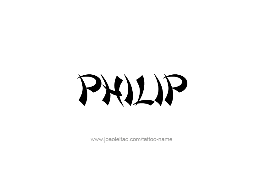 Tattoo Design  Name Philip