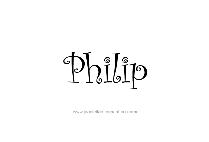 Tattoo Design  Name Philip   