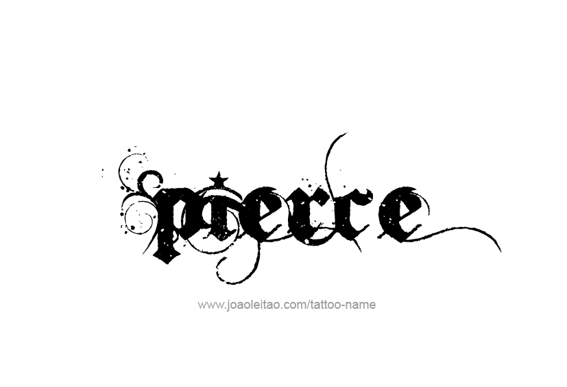 Tattoo Design  Name Pierce   