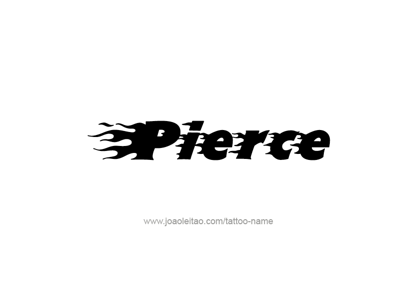 Tattoo Design  Name Pierce   