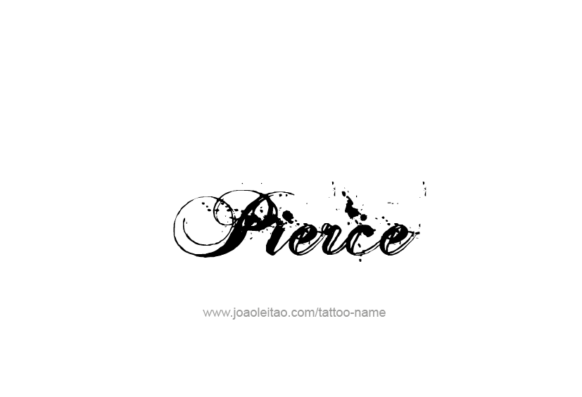 Tattoo Design  Name Pierce   