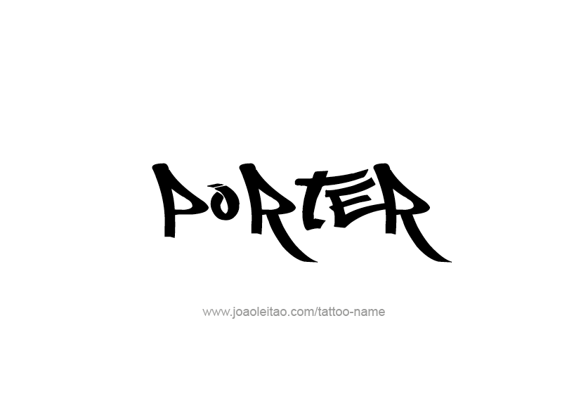 Tattoo Design  Name Porter   