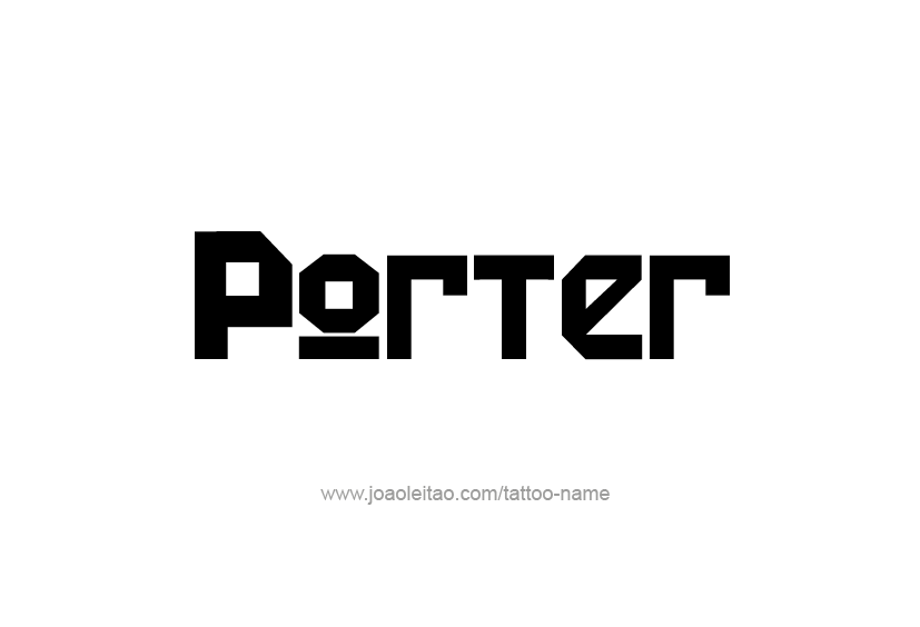 Tattoo Design  Name Porter   