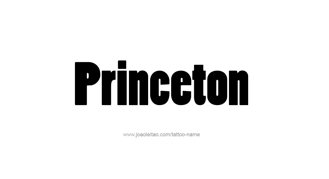 Tattoo Design  Name Princeton   