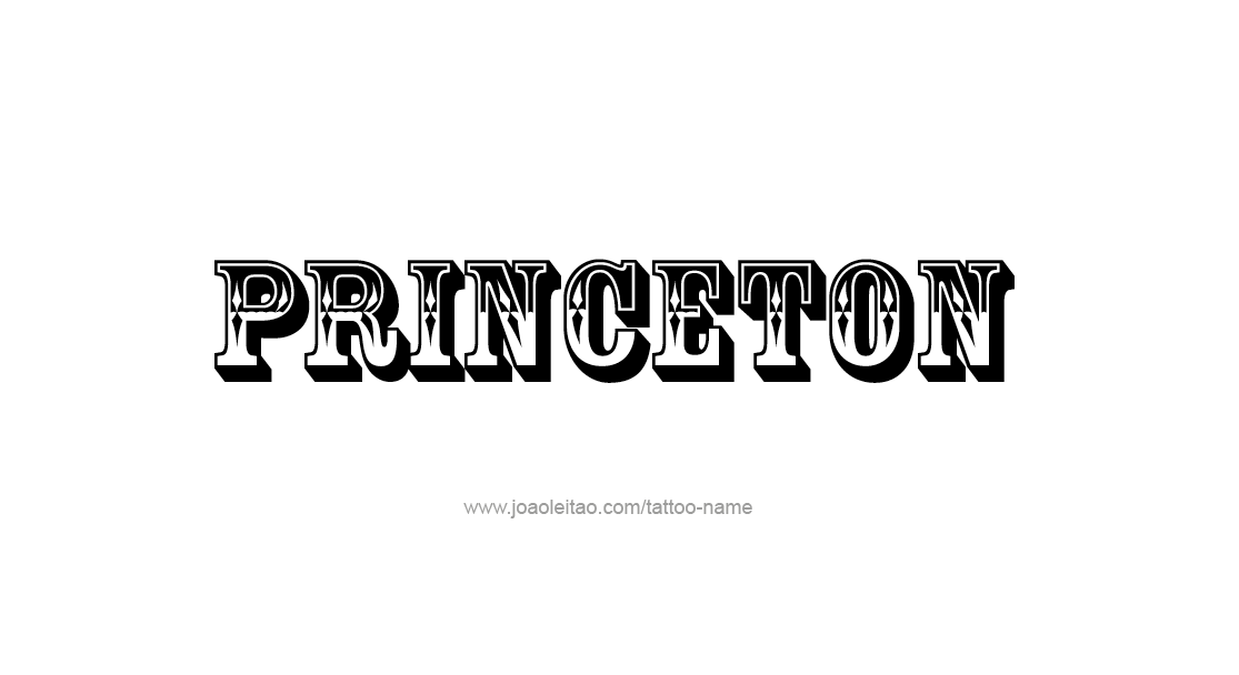 Tattoo Design  Name Princeton   