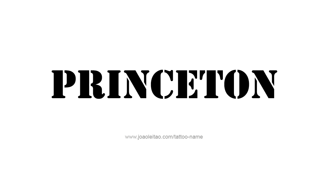 Tattoo Design  Name Princeton   