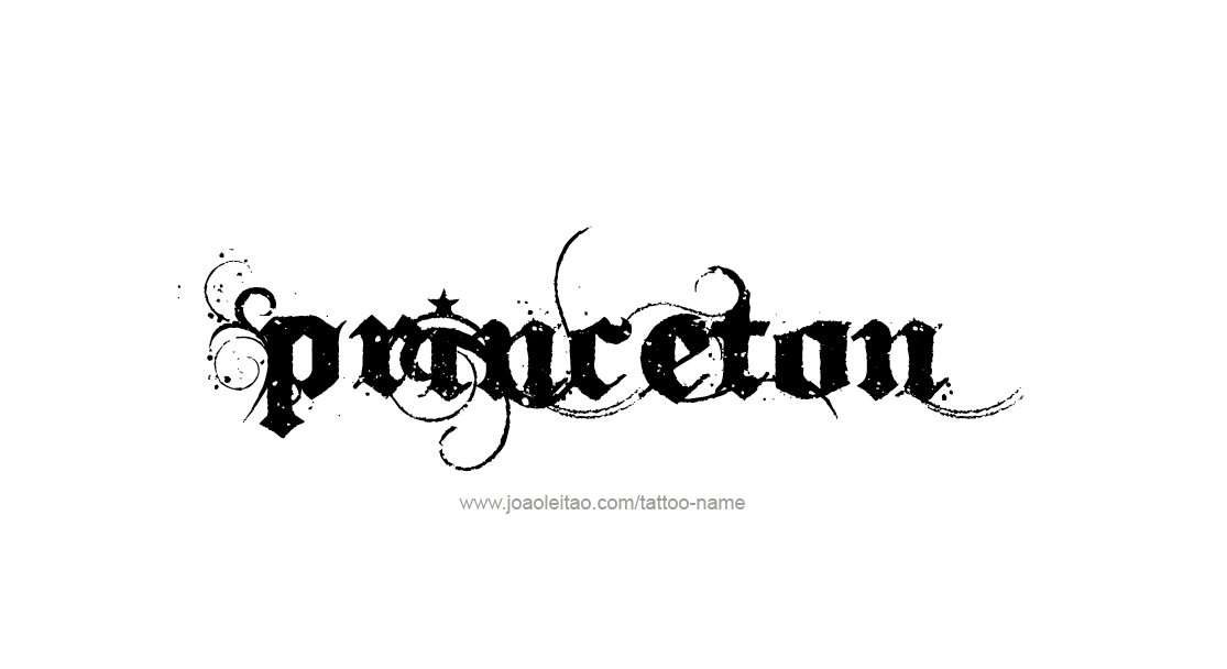 Tattoo Design  Name Princeton   