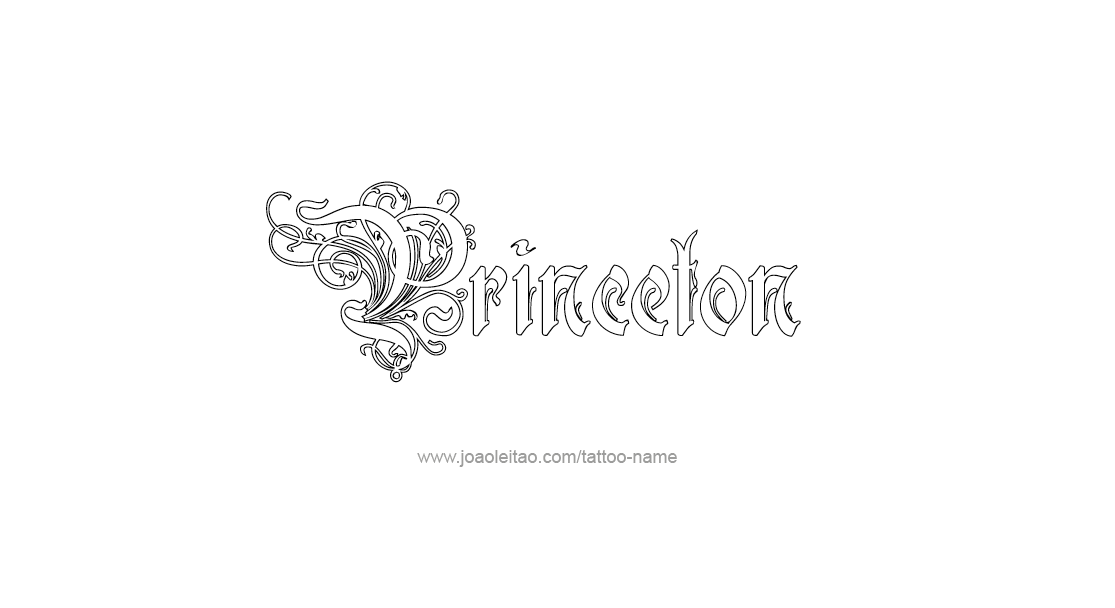 Tattoo Design  Name Princeton   