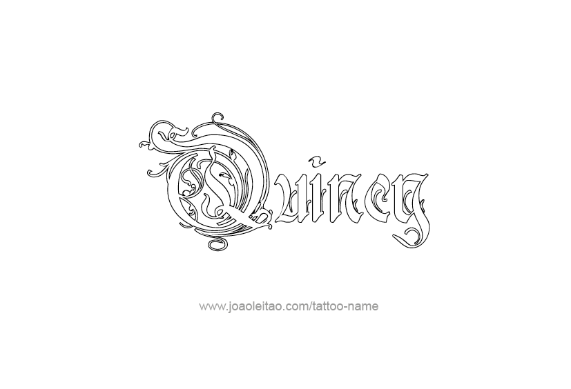 Tattoo Design  Name Quincy   