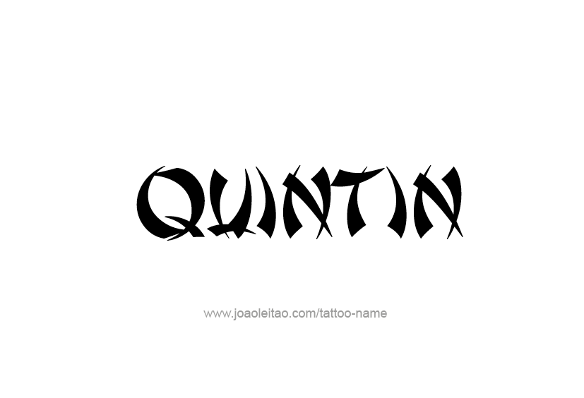 Tattoo Design  Name Quintin
