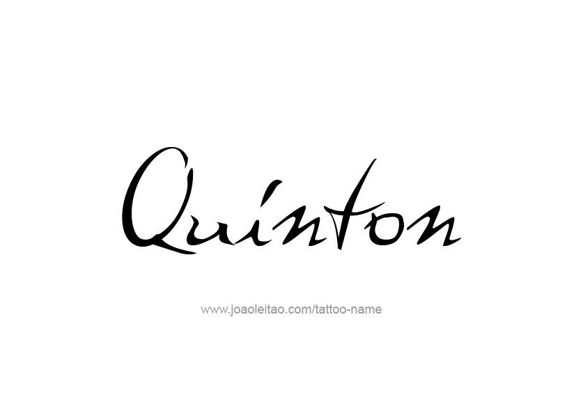 Tattoo Design  Name Quinton   