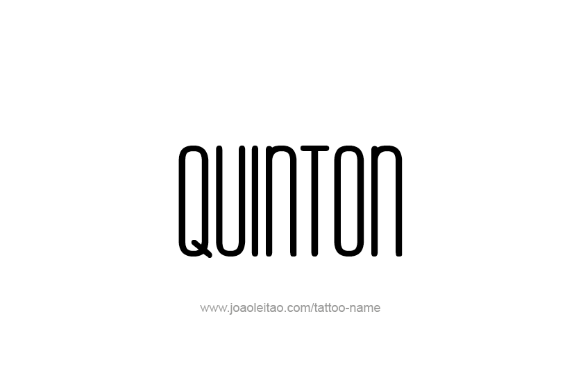 Tattoo Design  Name Quinton   