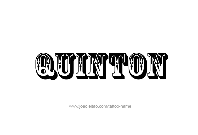 Tattoo Design  Name Quinton   