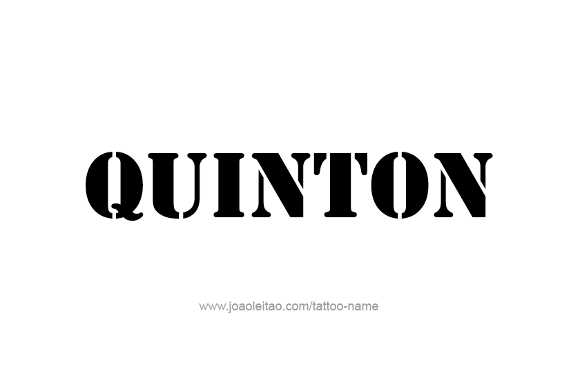 Tattoo Design  Name Quinton   