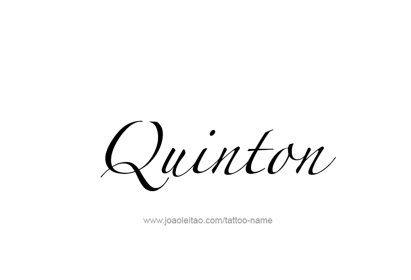 Tattoo Design  Name Quinton   