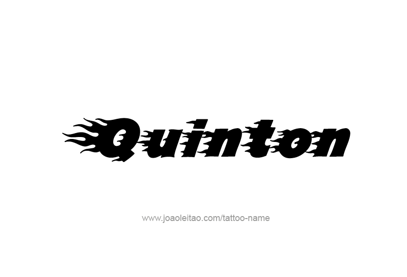 Tattoo Design  Name Quinton   
