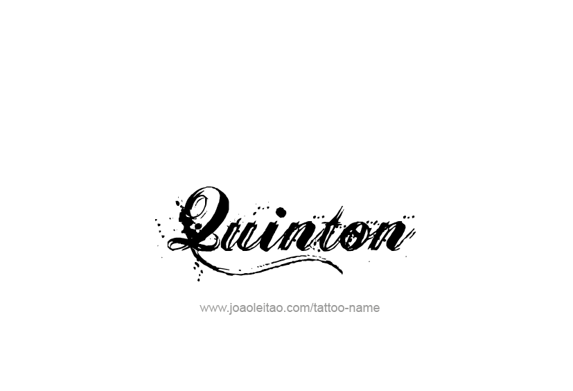 Tattoo Design  Name Quinton   