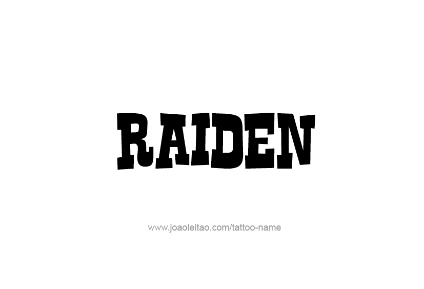 Tattoo Design  Name Raiden   