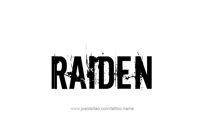 Tattoo Design  Name Raiden   