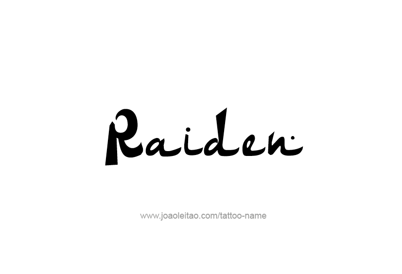 Tattoo Design  Name Raiden   