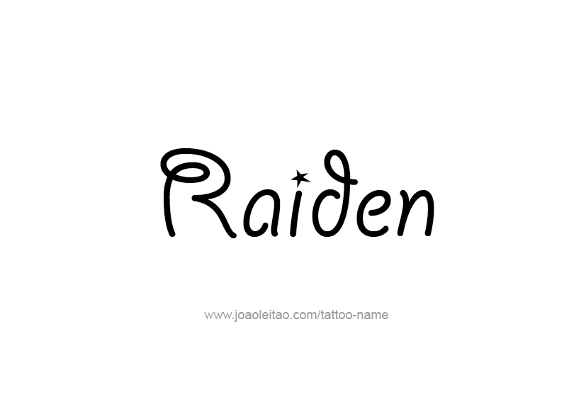 Tattoo Design  Name Raiden   