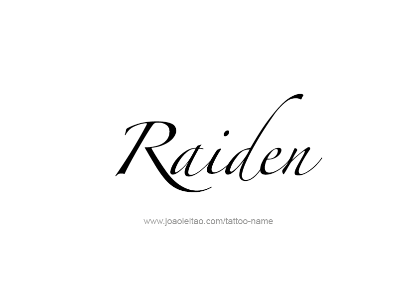 Tattoo Design  Name Raiden   