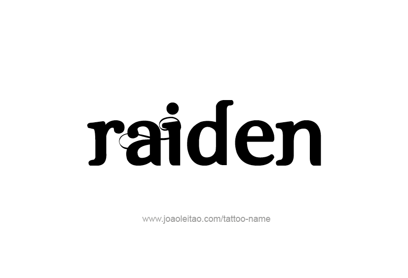 Tattoo Design  Name Raiden   