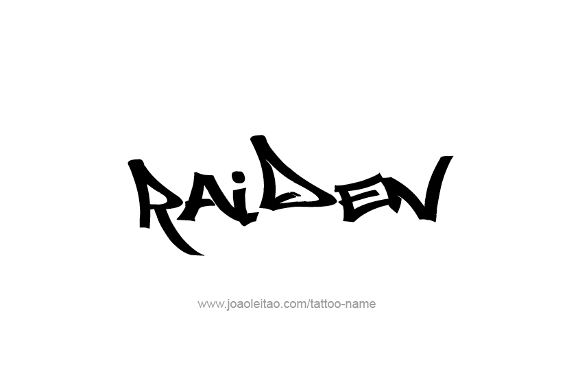 Tattoo Design  Name Raiden   