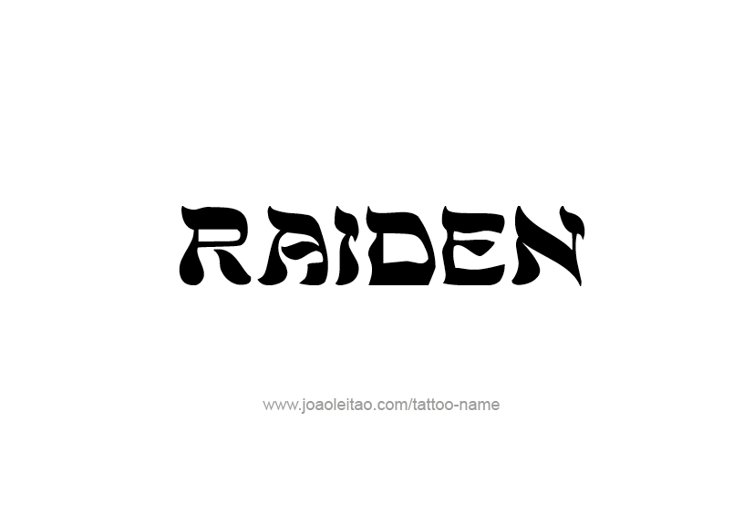 Tattoo Design  Name Raiden   