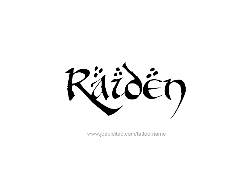 Tattoo Design  Name Raiden   