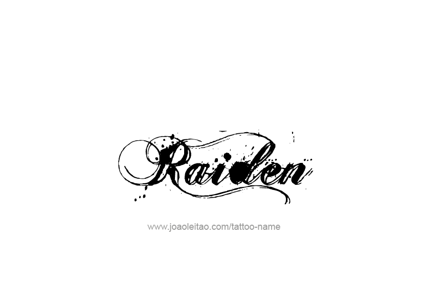 Tattoo Design  Name Raiden   