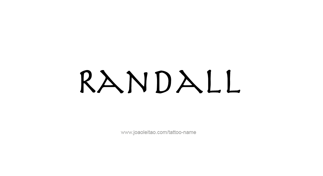 Tattoo Design  Name Randall   