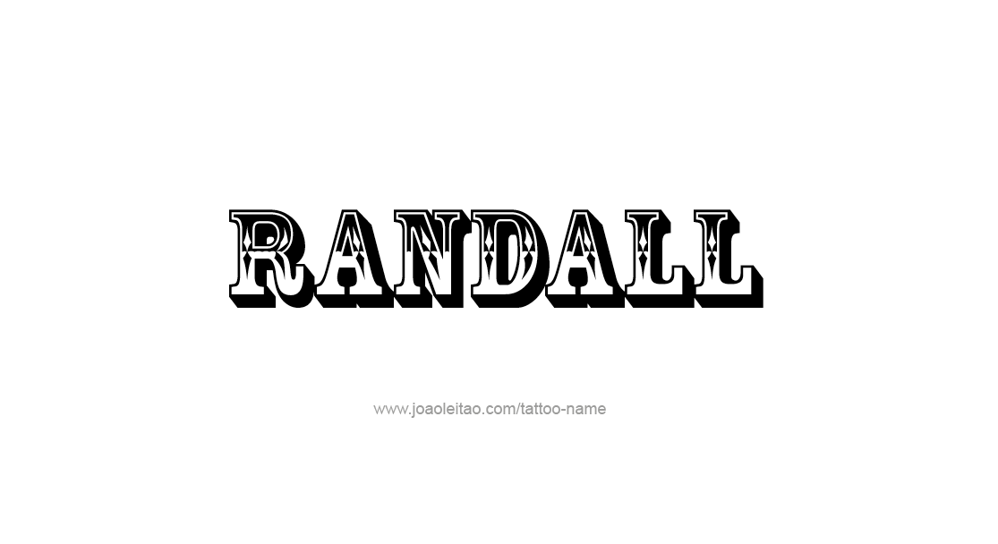 Tattoo Design  Name Randall   