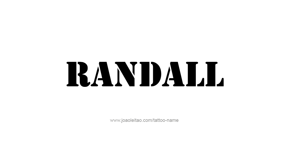 Tattoo Design  Name Randall   