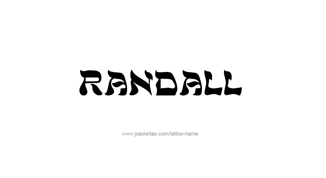 Tattoo Design  Name Randall   