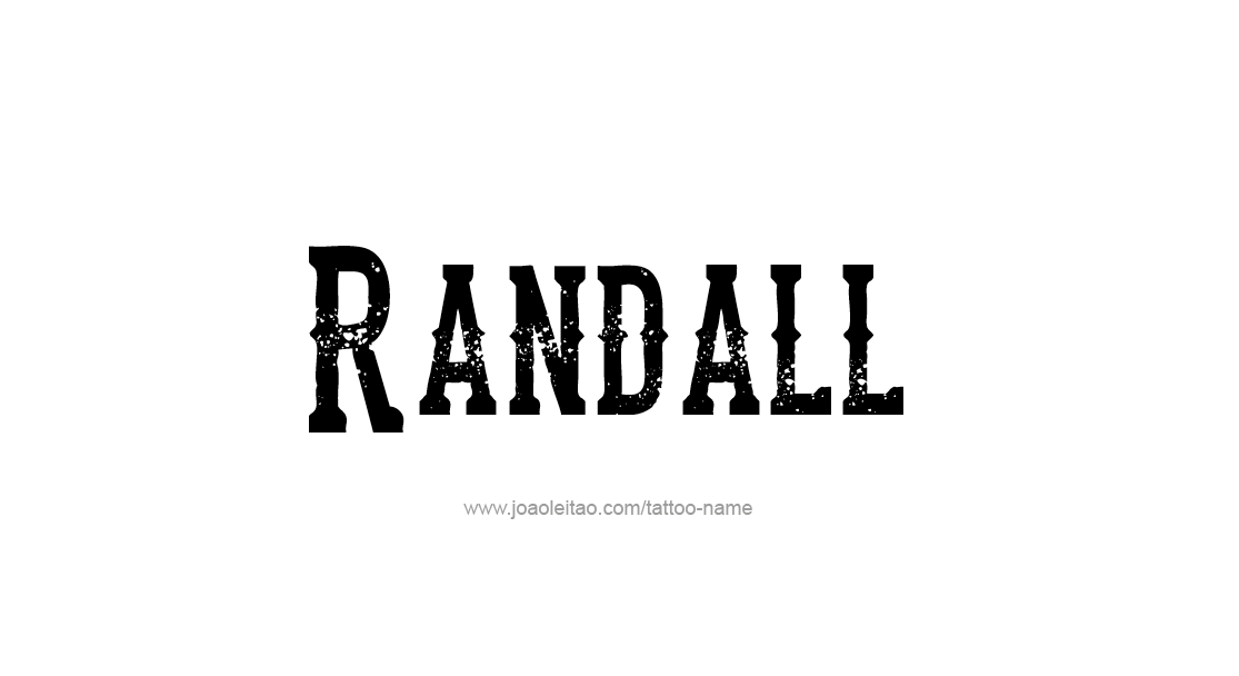 Tattoo Design  Name Randall   