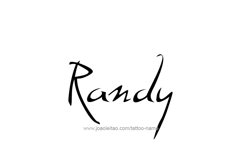 Tattoo Design  Name Randy   